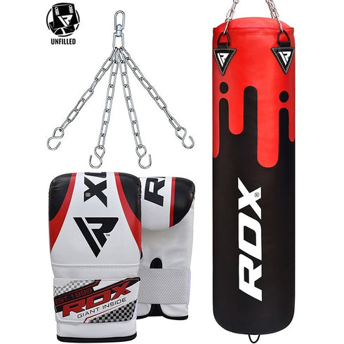 RDX F9 UNFILLED PUNCH BAG WITH BAG MITTS-1